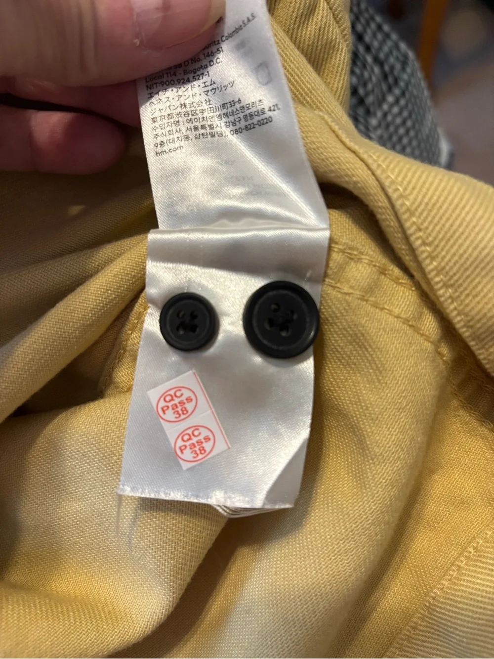 H&M Men's Overshirt Jacket - Yellow
